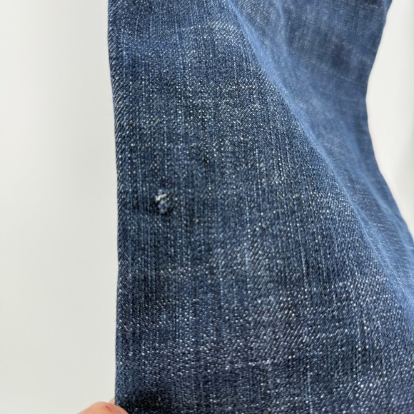 Levis Mid Rise Bootcut Jeans Dark Wash 8M 29 Red Tab Stretch Denim Distressed - Picture 5 of 13